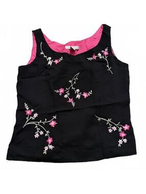 Y2K 90s Marcon Embroidered Evening Blouse Size 12
